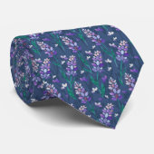 Cravate Motif de champs Lavender dans violet (Roulé)