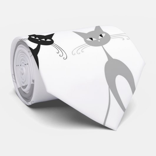 Cravate Motif de chat de Kitty (Roulé)