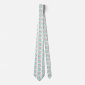 Cravate Motif de chat floral mignon (Devant)