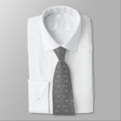 Cravate Motif de chat gris (Attaché)