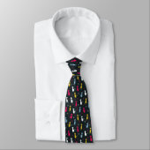 Cravate Motif de chat mignon multicolore (Attaché)