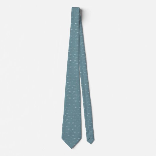 Cravate Motif de chat vert (Devant)