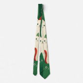 Cravate Motif de chats de Noël mignons – Chat de vacances  (Dos)