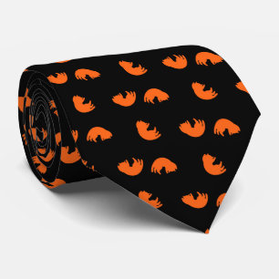 Cravate Motif de chats orange