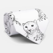 Cravate Motif de Cheetah. (Roulé)