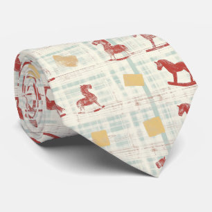 Cravate Motif de cheval à bascule en détresse vintage (3)