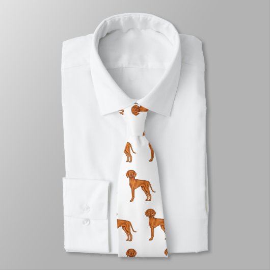 Cravate Motif de chien pointer dessin animé mignon Vizsla (Attaché)
