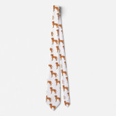 Cravate Motif de chien pointer dessin animé mignon Vizsla (Devant)
