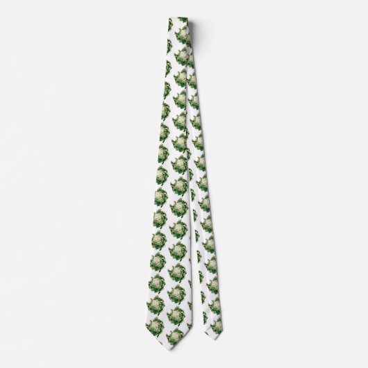 Cravate Motif de chou-fleur réutilisable (Devant)