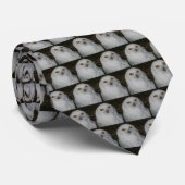 Cravate Motif de Chouette blanche (Roulé)