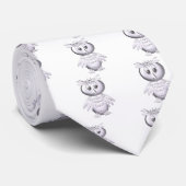 Cravate motif de chouette mignon et drôle (Roulé)
