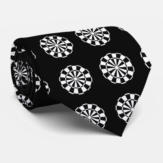 Cravate Motif de Cible de flechettes (Roulé)