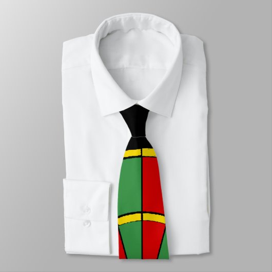 Cravate Motif de cible de Rasta (Attaché)