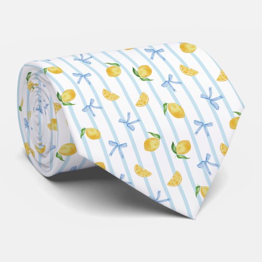 Cravate Motif de citron agrume coquette (Roulé)