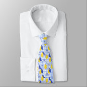 Cravate Motif de citron agrumes méditerranéen (Attaché)