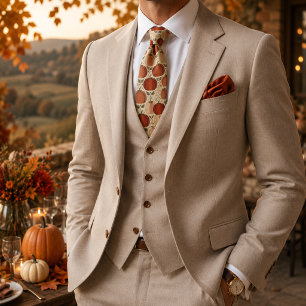Cravate Motif de citrouille de style boho