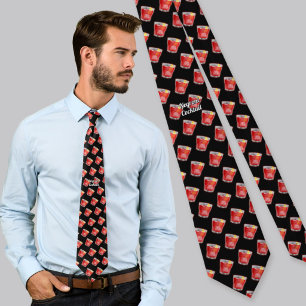 Cravate Motif de cocktail Negroni