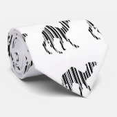 Cravate Motif de code-barres chameau (Roulé)
