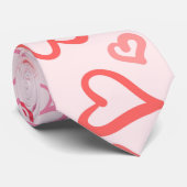 Cravate Motif de coeur 23 (Roulé)