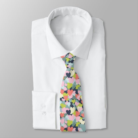 Cravate Motif de coeur coloré (Attaché)