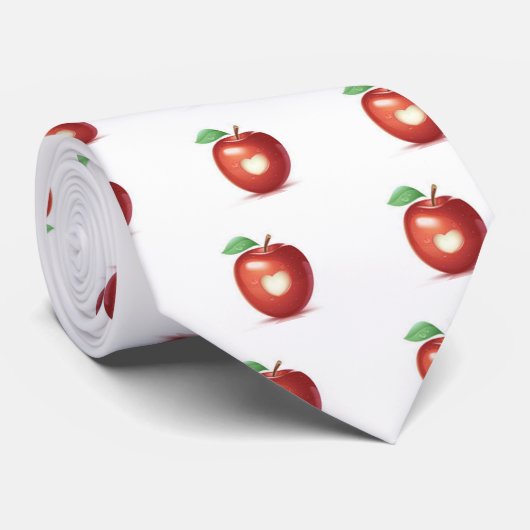 Cravate Motif de coeur d'Apple (Roulé)