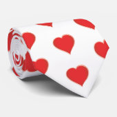 Cravate Motif de coeur mignon Saint Valentin pour lui (Roulé)