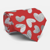 Cravate Motif de coeur moderne Valentines (Roulé)