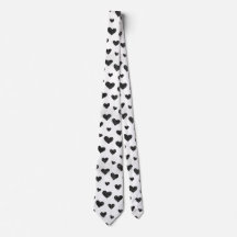 Motif de coeur noir et blanc