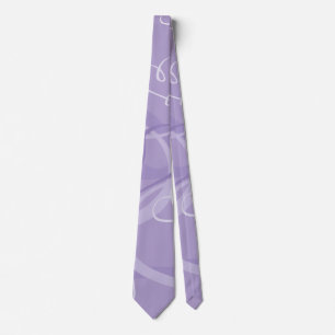 Cravate Motif de coeur pourpre