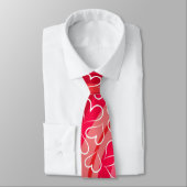 Cravate Motif de coeur rose rouge (Attaché)