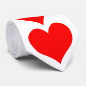 Cravate Motif de coeur rouge Saint Valentin (Roulé)