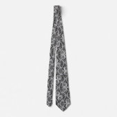 Cravate Motif de coeurs blancs noirs mignons (Dos)