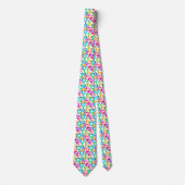 Cravate Motif de coeurs colorés (Devant)