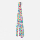 Cravate Motif de coeurs colorés (Dos)