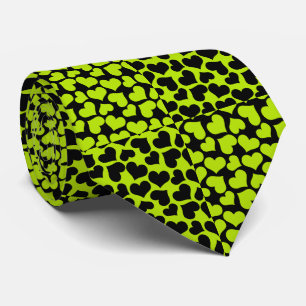Cravate Motif de coeurs de tableau de bord en Lime Green