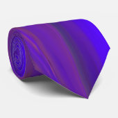 Cravate Motif De Conception Abstraite Bleu Orange Et Viole (Roulé)