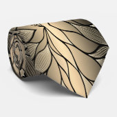 Cravate Motif de congé créatif en or antique (Roulé)