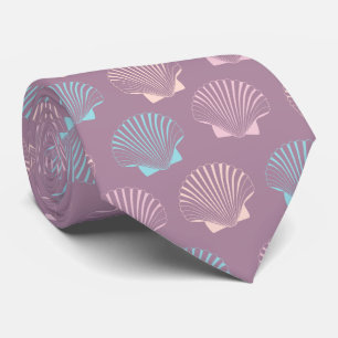 Cravate Motif de coquillages colorés d'été