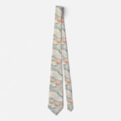 Cravate Motif de coquillages de maison de plage (Devant)