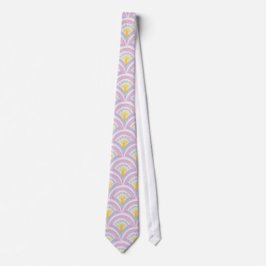 Cravate Motif de coquille de couleur pastel (Devant)