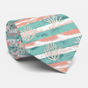 Cravate Motif de corail côtier d'été