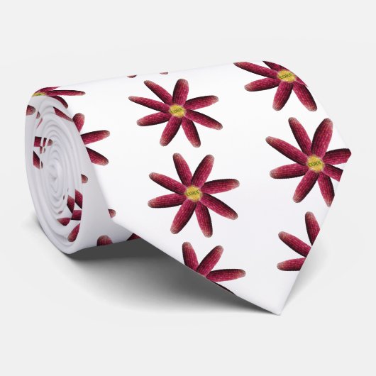 Cravate Motif de Corne rouge (Roulé)