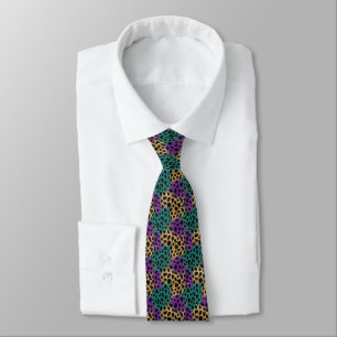 Cravate Motif de couleur Mardi Gras