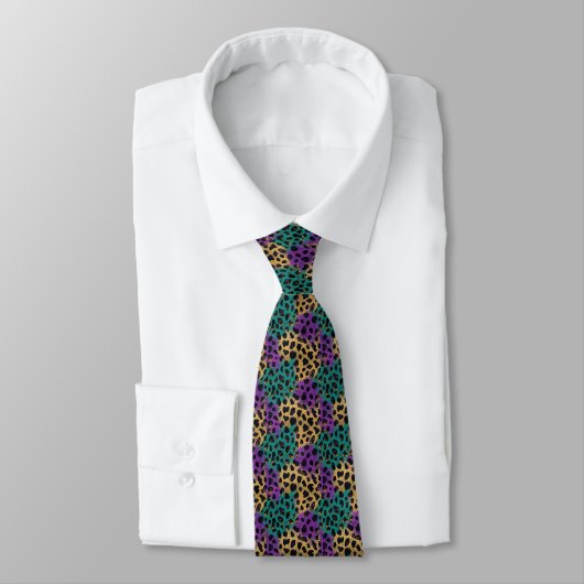 Cravate Motif de couleur Mardi Gras (Attaché)