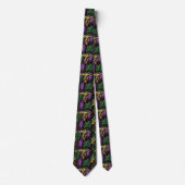 Cravate Motif de couleur Mardi Gras (Devant)