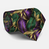 Cravate Motif de couleur Mardi Gras (Roulé)