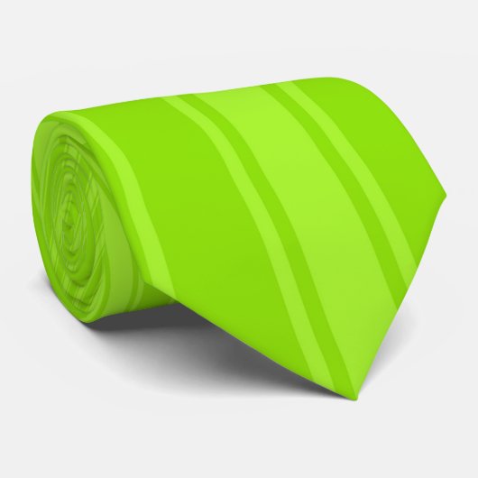 Cravate Motif de couleur vert pomme (Roulé)