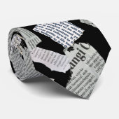 Cravate Motif de coupure de journal 01x4.b (Roulé)