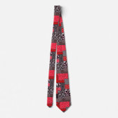 Cravate Motif de courtepointure florale patchwork rétro (Dos)