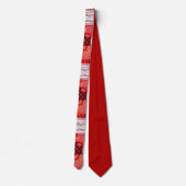 Cravate Motif de couture patchwork bandana rouge (Dos)